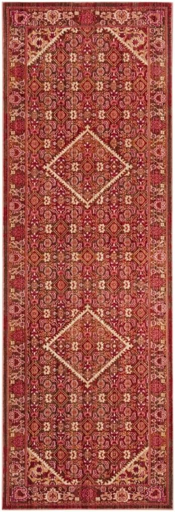 SAFAVIEH Sutton Collection 2'9" x 8' Rust SUT407P Boho Chic Medallion Distressed Runner Rug