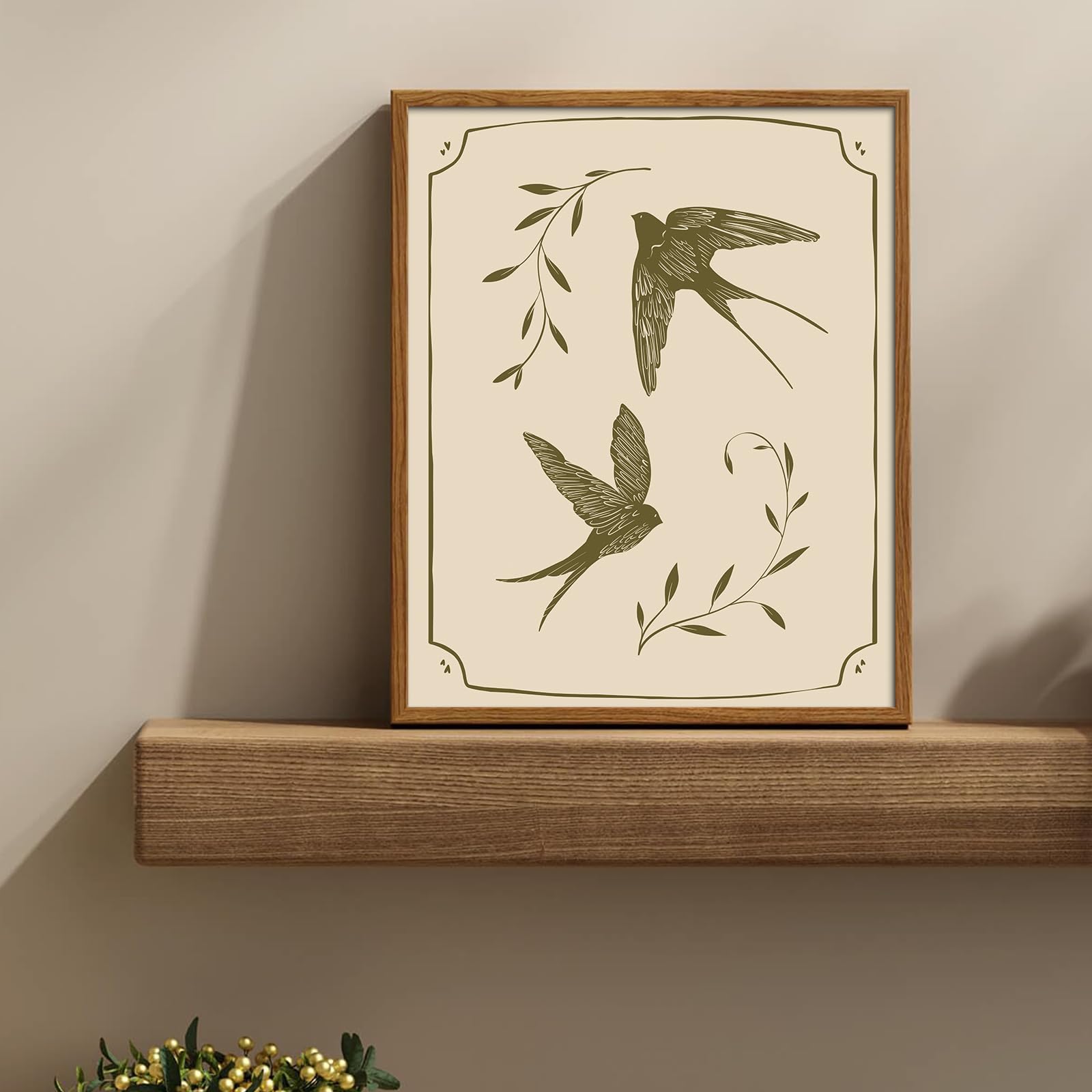 Amazon.com: uniro Vintage Swallow Wall Art Cute Bird Canvas Prints