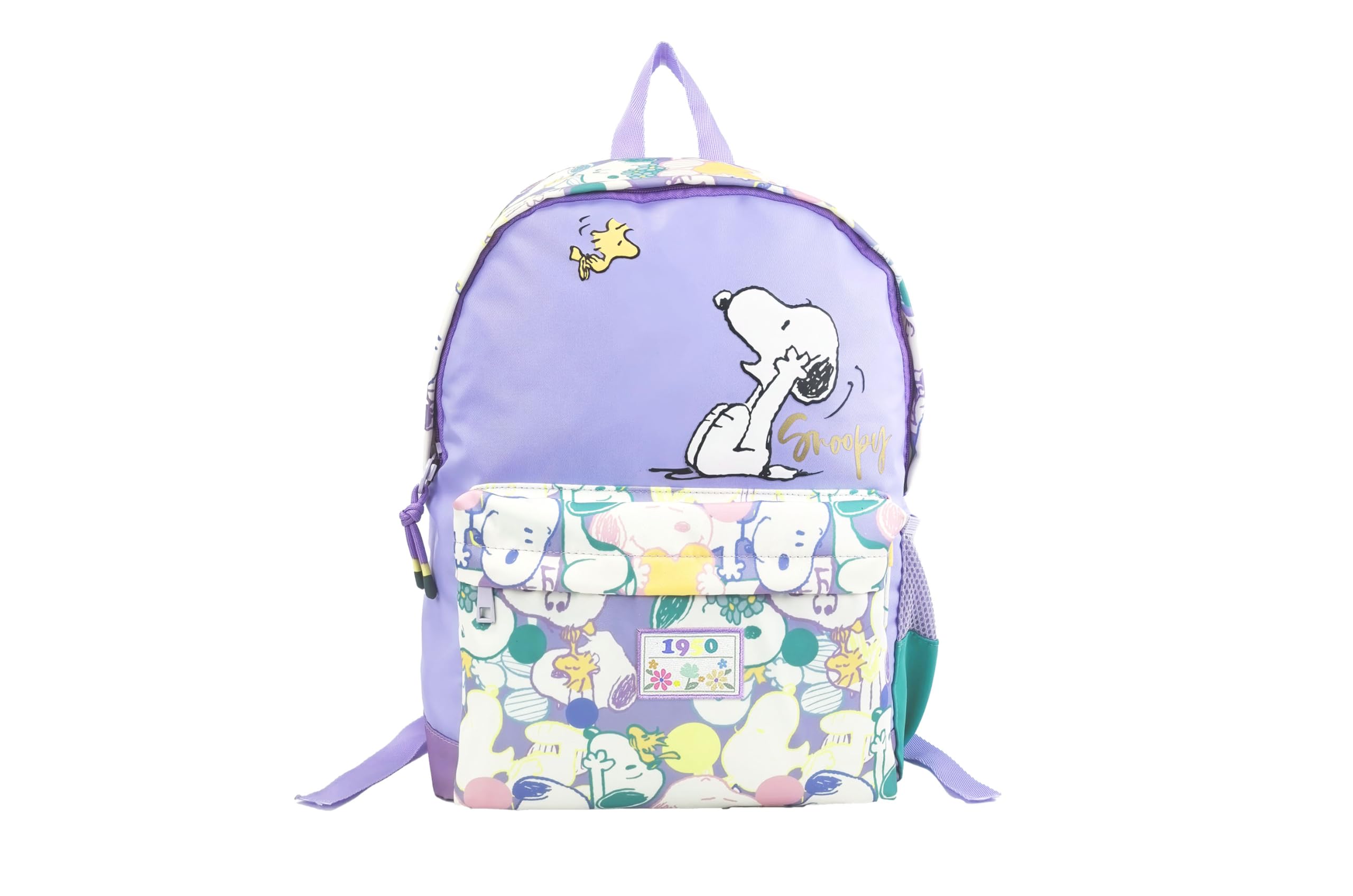 CYPBRANDS CyP Brands-Snoopy Children's Backpack, Adaptable to Car, Trolley, School Supplies, Backpack, Purple Colour, Official Product, berry, One Size