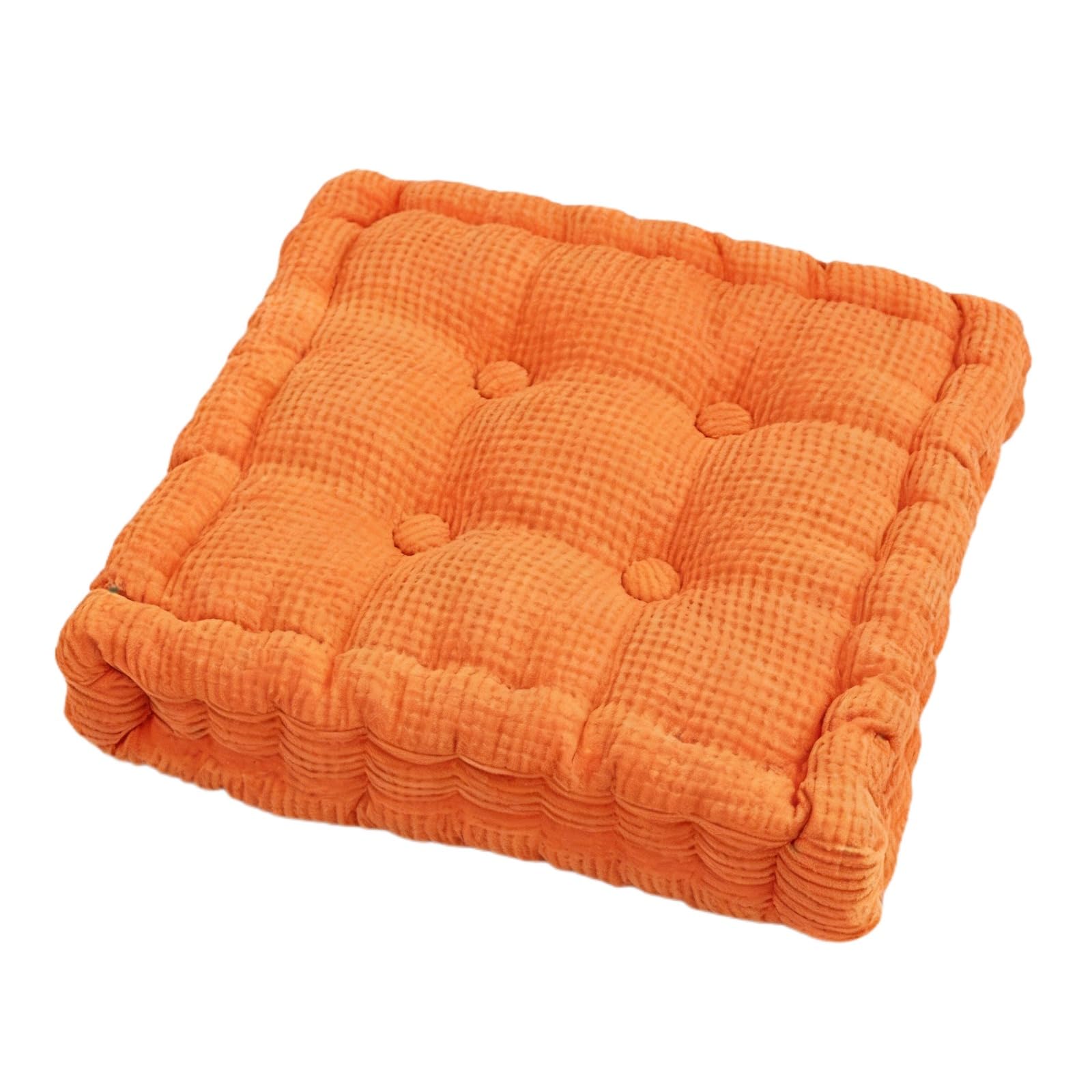 NMGBRDM Square Chair Cushion, Polyester 8cm Thick Comfortable Meditation Padded, Armchair Garden Seat Sofa Pad For Indoor Outdoor, Washable(Size:40x40cm,Color:Orange)