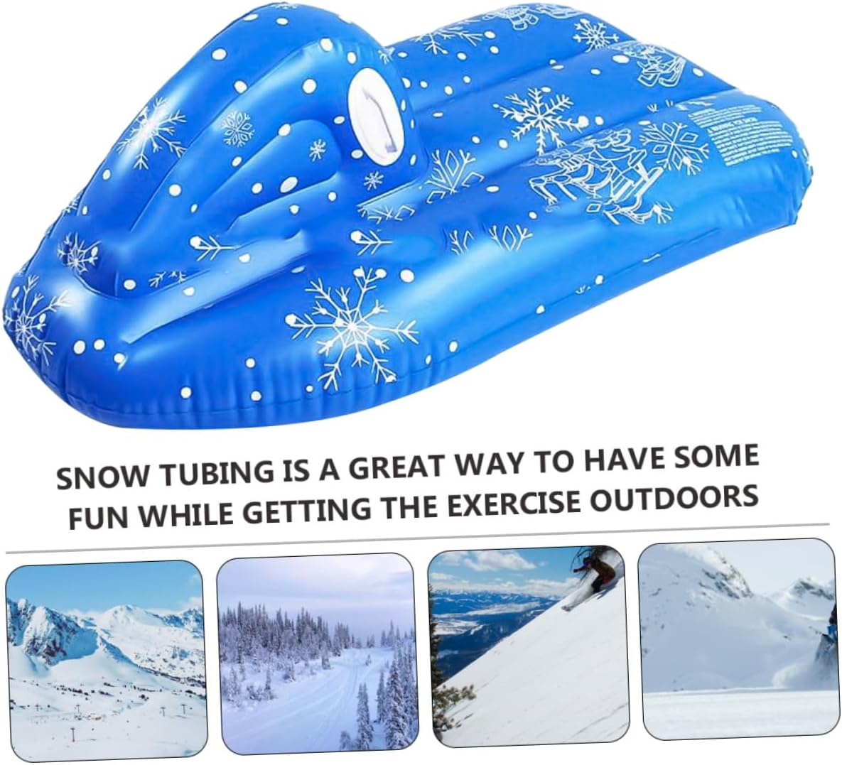 MAGICLULU Inflatable Snow Tube Sled for PVC Snow Sledding Ring Winter Outdoor Cold Resistant Sturdy for Boys