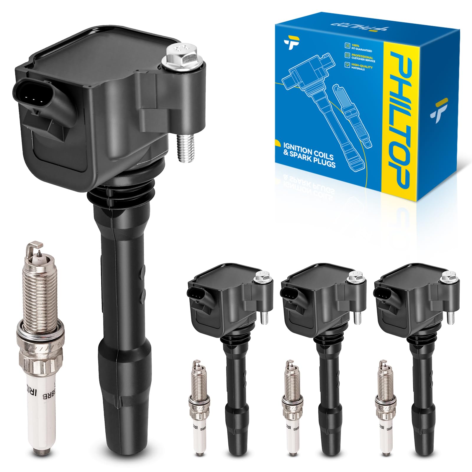 Photo 1 of ***STOCK PHOTO FOR REFERENCE ONLY***
PHILTOP Ignition Coil Pack and Iridium Spark Plugs Fits for BMW 2018-2019 X3 2.0T/3.0T, 2016-2019 X1, 2017-2019 330i xDrive 2.0T, Mini 2014-2019 Cooper 1.5T, 2017-2020 Cooper Countryman, 4PCS UF750