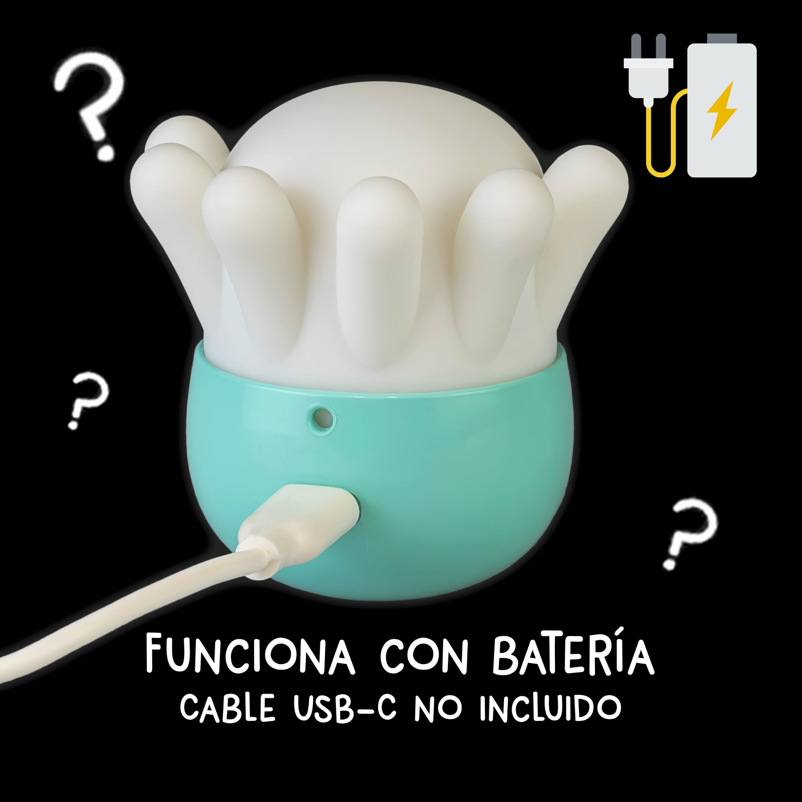 MegaLight Blind Box Mini Luces de Noche para Niños Pack de 5 | Serie 2 | Monster | Mystery Box | Careless Carl + 4 de 9 per Random | Batería USB-C | Recargables | Regulable | EGGYS Mystery Lights