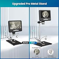 Vista 4 de Andonstar Microscopio digital HDMI AD207S-Pro, microscopio de soldadura, microscopio de moneda para monedas de error, kit de microscopio electrónico