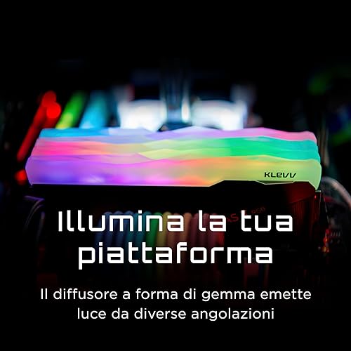 Miniatura 3 de KLEVV CRAS X RGB 16GB (2 x 8GB) DDR4 Gaming UDIMM PC4-28800 3600MHz CL18 SK Hynix Chips 288 pines memoria RAM de escritorio (KD48GU80-36A180X)