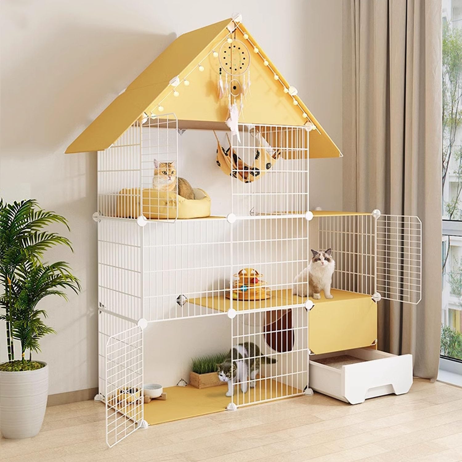 Transportador para gatos con zonificación razonable y acabados estructurales premium