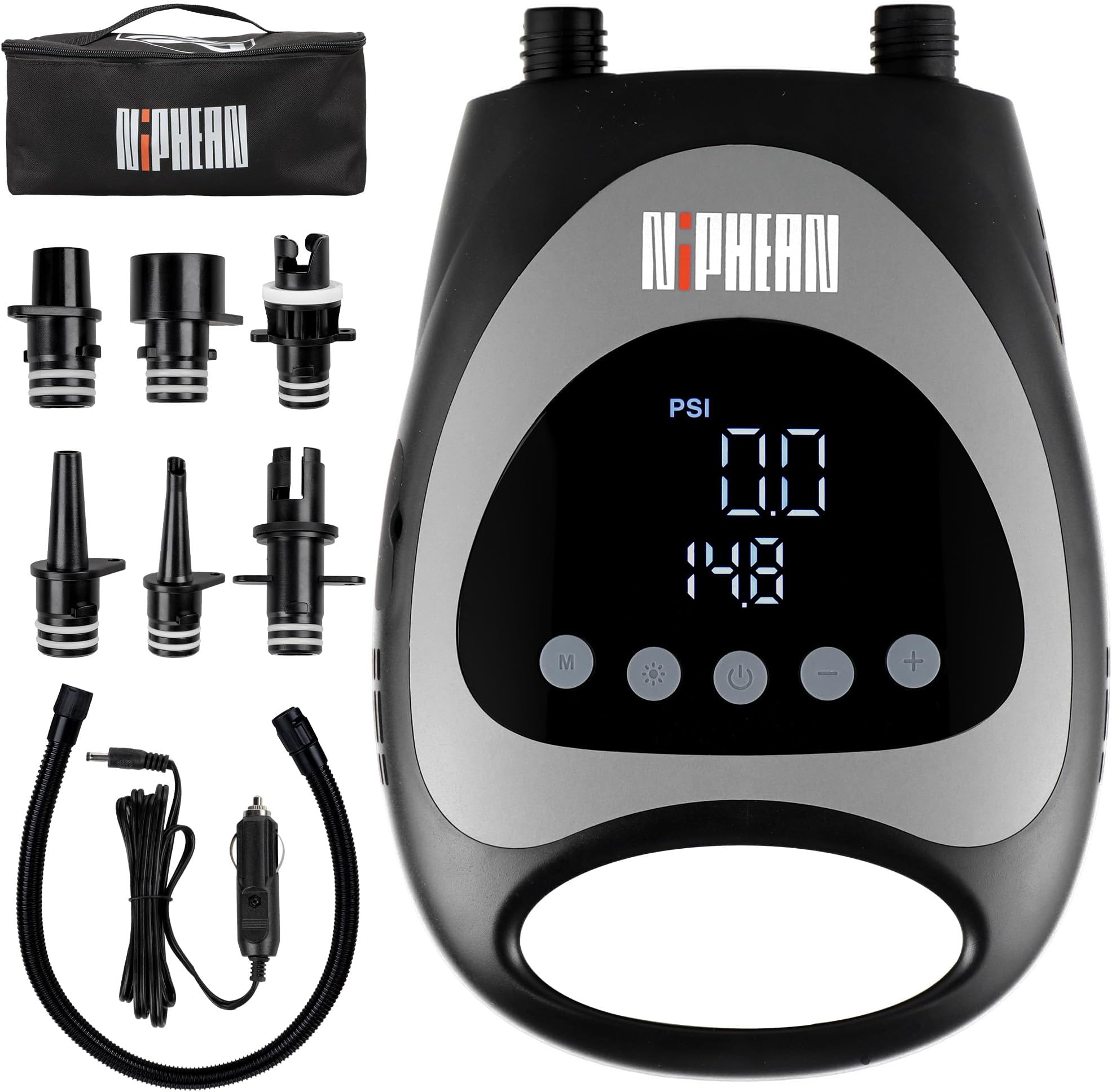 Niphean Paddle Board Pump, 20PSI Portable Sup Pump with Deflation Function, Car Charging Paddleboard Pump for Inflatables, Paddle Boards, Kayak, Boat