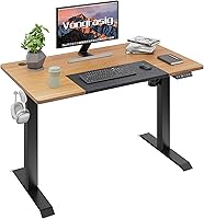 Vista 1 de Vongrasig Escritorio eléctrico de pie ajustable en altura, escritorio de pie de 48 x 24 pulgadas, escritorio de pie para oficina en casa, estación