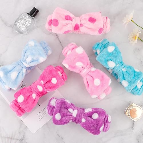 Miniatura 7 de Ondder 6 diademas de spa, diadema de maquillaje, diademas para el cuidado de la piel, diademas de tela de rizo, diadema de lavado facial, diadema