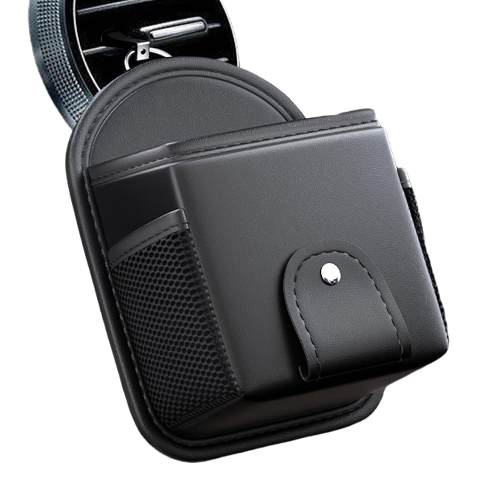 Car Air Vent Pouch - Sunglass Organizer Leather | Air Vent Storage Box Stylish Car Interior Accessories Phone Holder Pouch for Pen Card