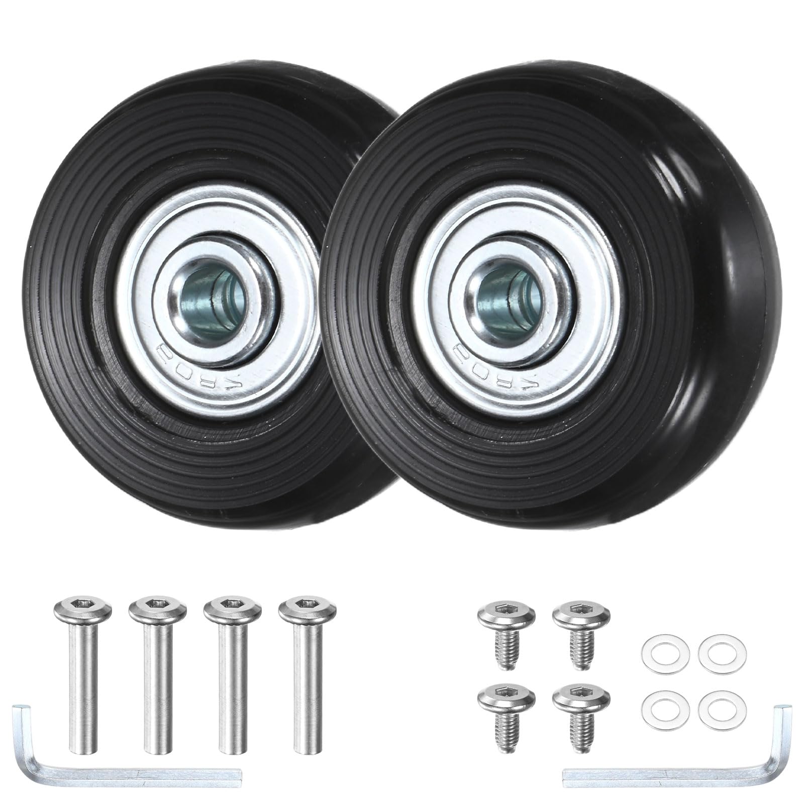 TIXIPEM 2pcs Luggage Suitcase Replacement Wheels 43x18mm, Black