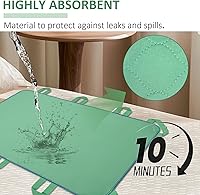 Vista 7 de Almohadilla de cama de posicionamiento con 8 asas reforzadas, 34 x 52 pulgadas, sábana de transferencia reutilizable y lavable, asistente de ayuda