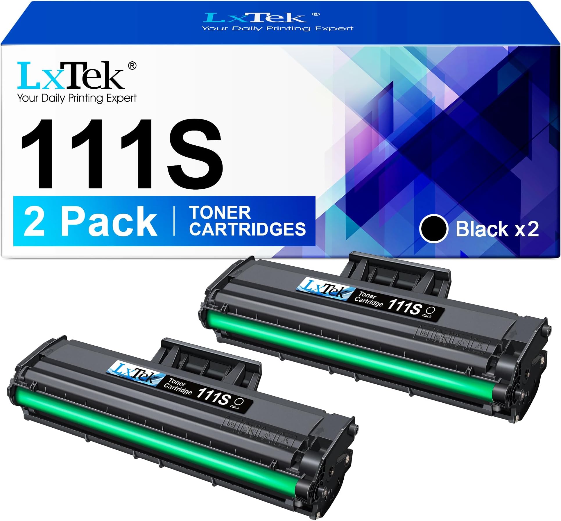 D111L Compatible Toner Cartridge Replacement for Samsung D111S MLT-D111S for Xpress M2026W M2026 M2070W M2070 SL-M2026 SL-M2070 SL-M2026W SL-M2070W SL-M2070FW M2020 M2020W M2022W (Black, 2-Pack)