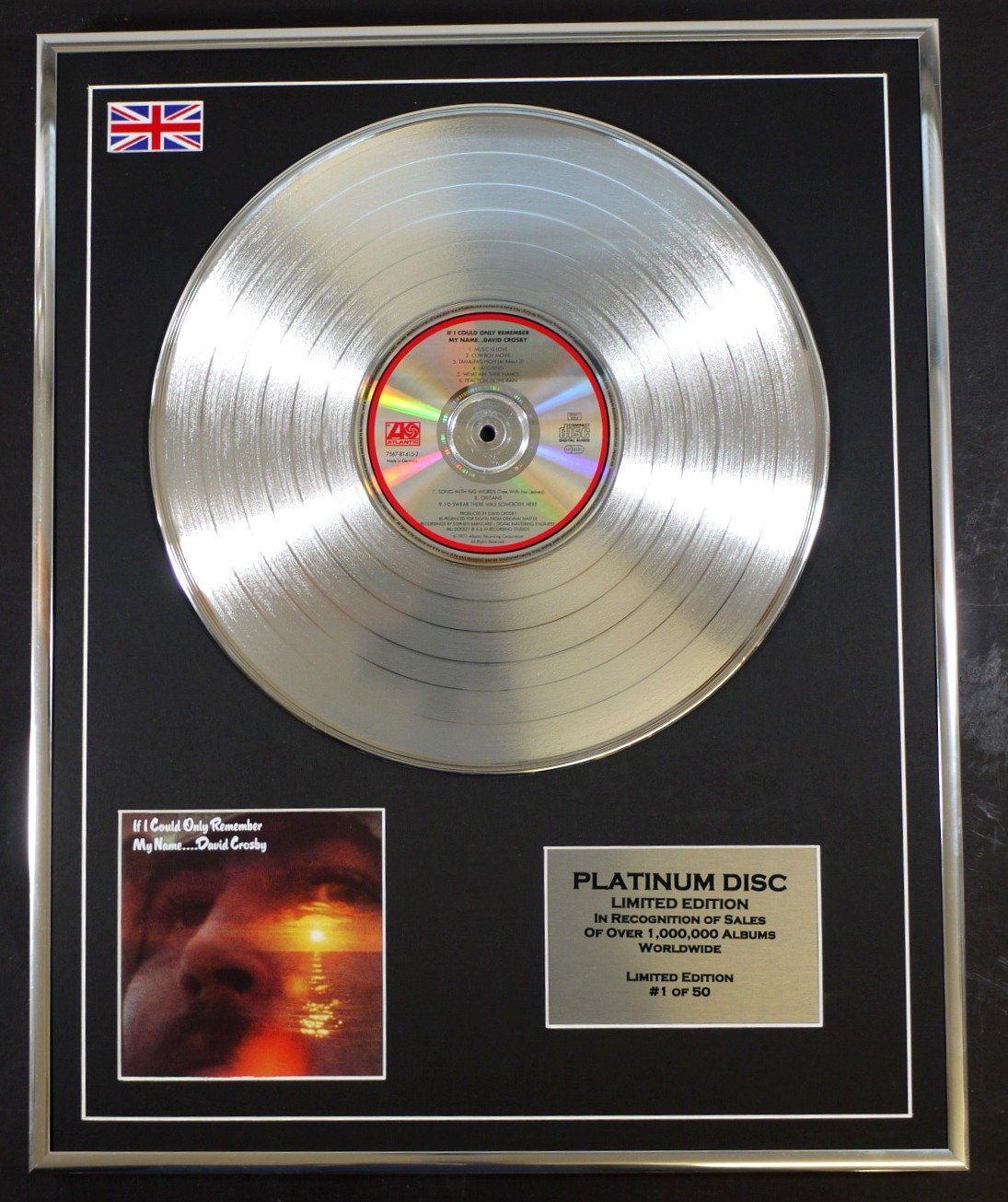 DAVID CROSBY/LTD EDITION CD PLATINUM DISC/IF I COULD ONLY REMEMBER MY NAME