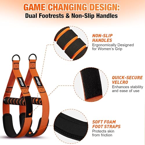 Miniatura 6 de Bandas de asistencia para dominadas para mujeres, bandas de resistencia resistentes con asas, banda de ejercicio con anclaje de puerta, juego de