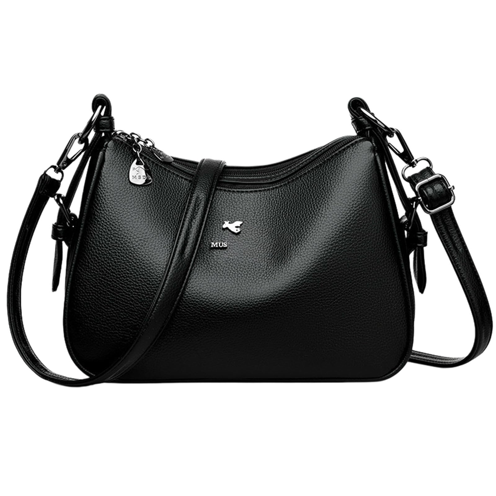 Borsa da Pendolare Casual di Grande capacità, Elegante, Semplice, Morbida, Donna-Nero