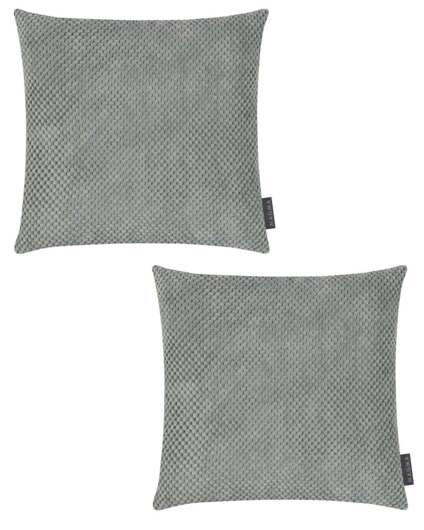MAGMA 2er Set | Kissenhülle | Comodo | ca. 50 x 50 cm | leichte Struktur