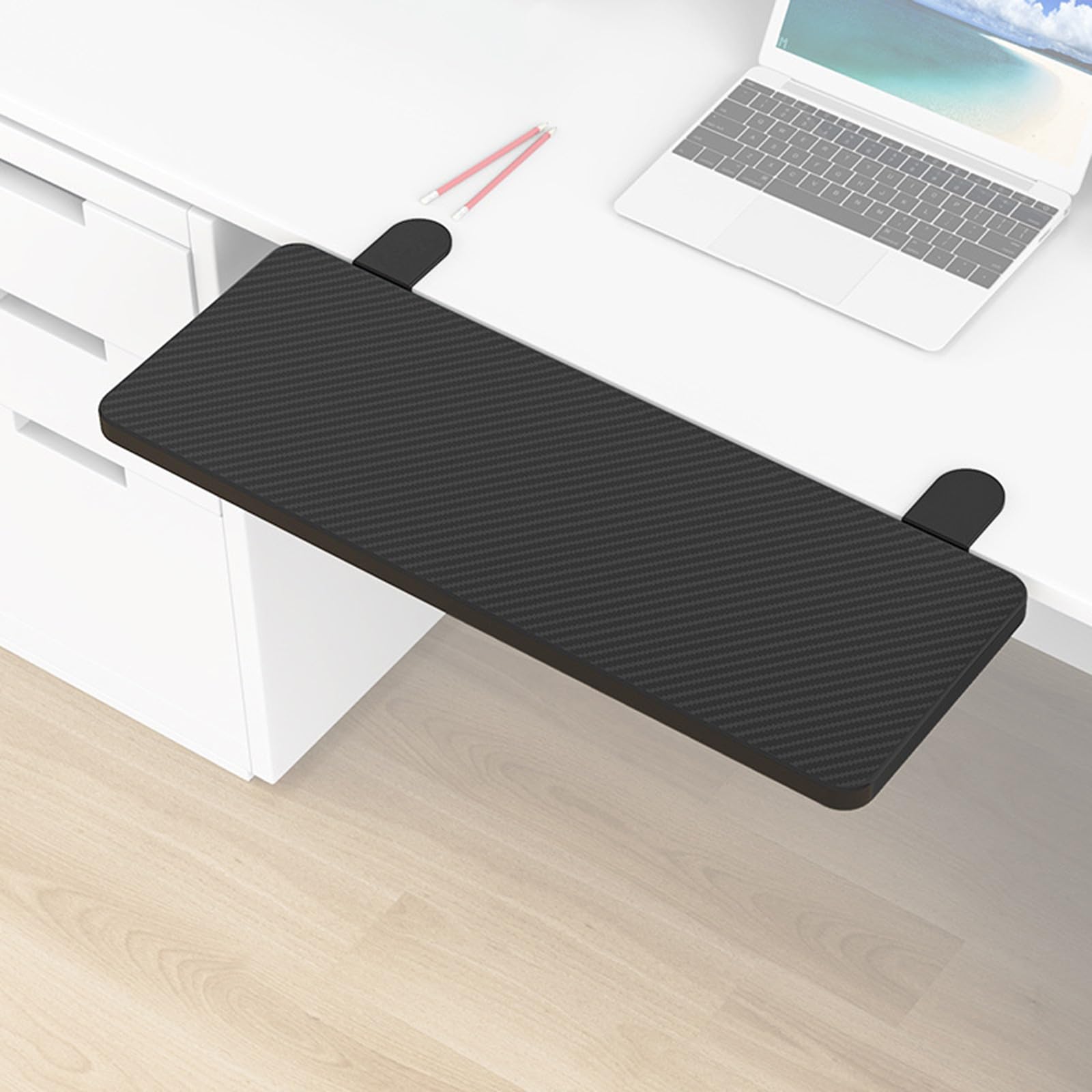 Supporto Braccio per Mouse Pieghevole da Scrivania in Legno ABS