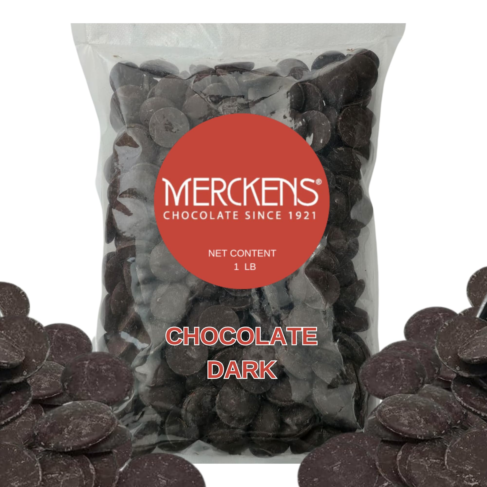 Dark Chocolate Melting Wafers 1LB – Smooth and Creamy, Perfect for Dipping, Baking, Candy Making, and Decorating Desserts – Ideal for Fountains, Coating, and Molded Chocolates (1 pound) (Dark Chocolate)