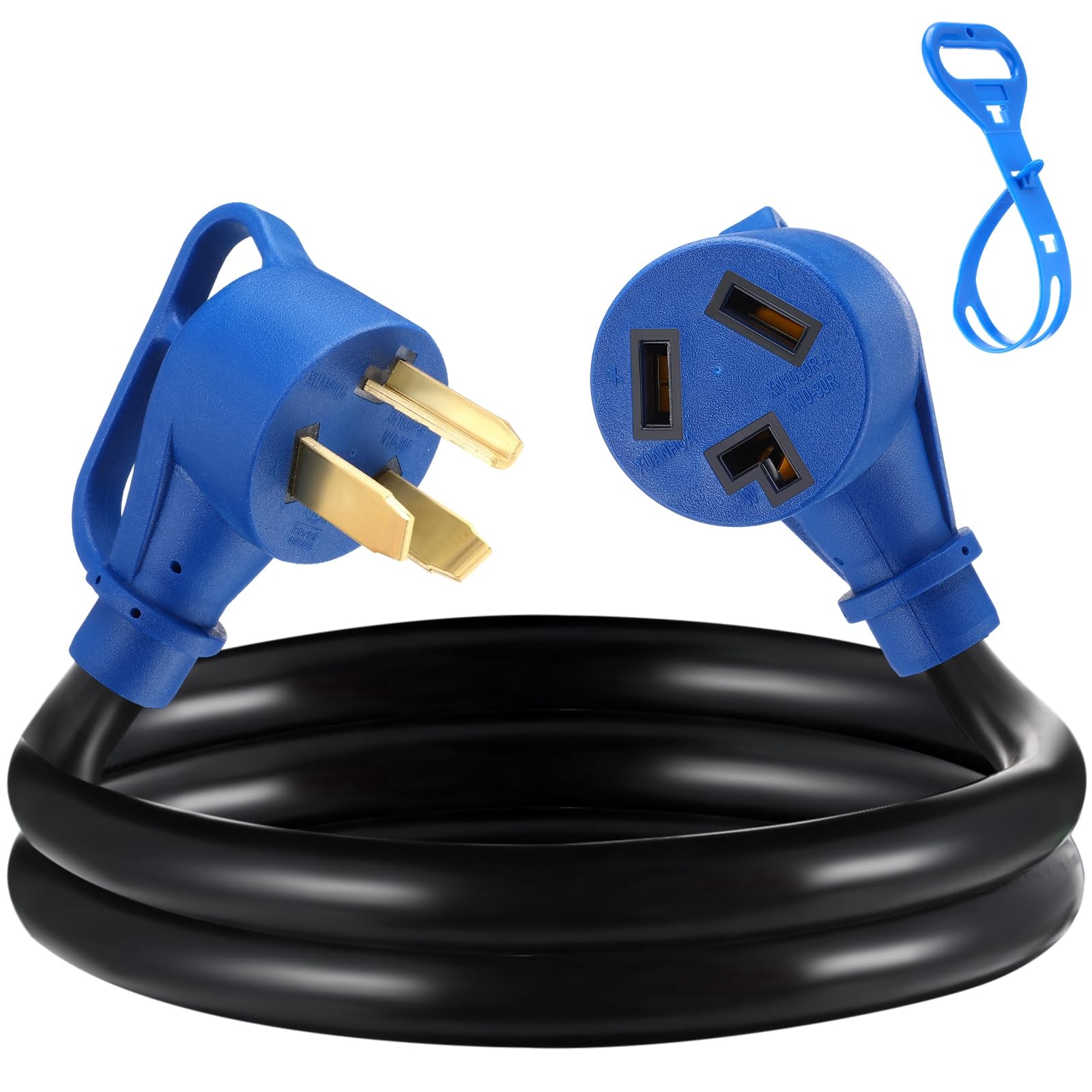 Kanayu 3 Prong Dryer/EV Extension Cord 6.6 FT, 30 Amp Compatible with NEMA 10-30P to 10-30R, for Level 2 EV Charging and 3 Prong Dryer, Flexible STW