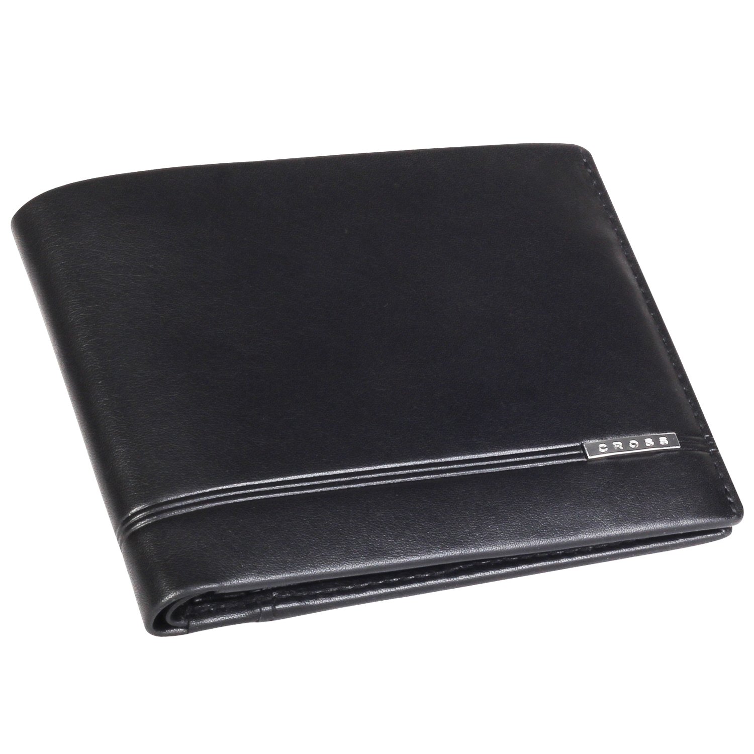 Cross ® Men's 100% Genuine Leather Bifold Coin Wallet (Black