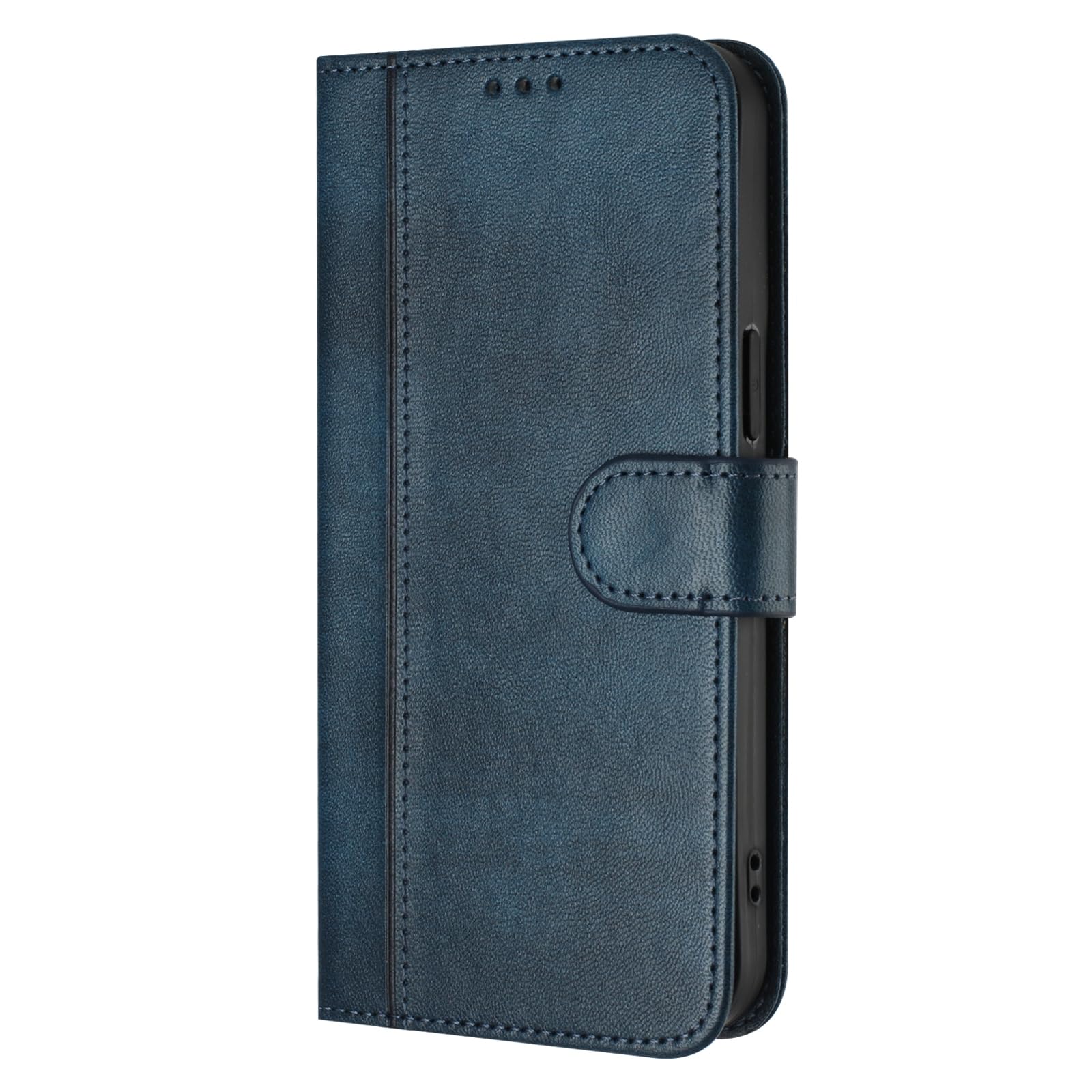 Funda De Cuero Y TPU Para Motorola Moto G85 5G Con Ranura Para Tarjetas, Soporte Ajustable Y Cierre Magnético – WBWONE, Color Negro