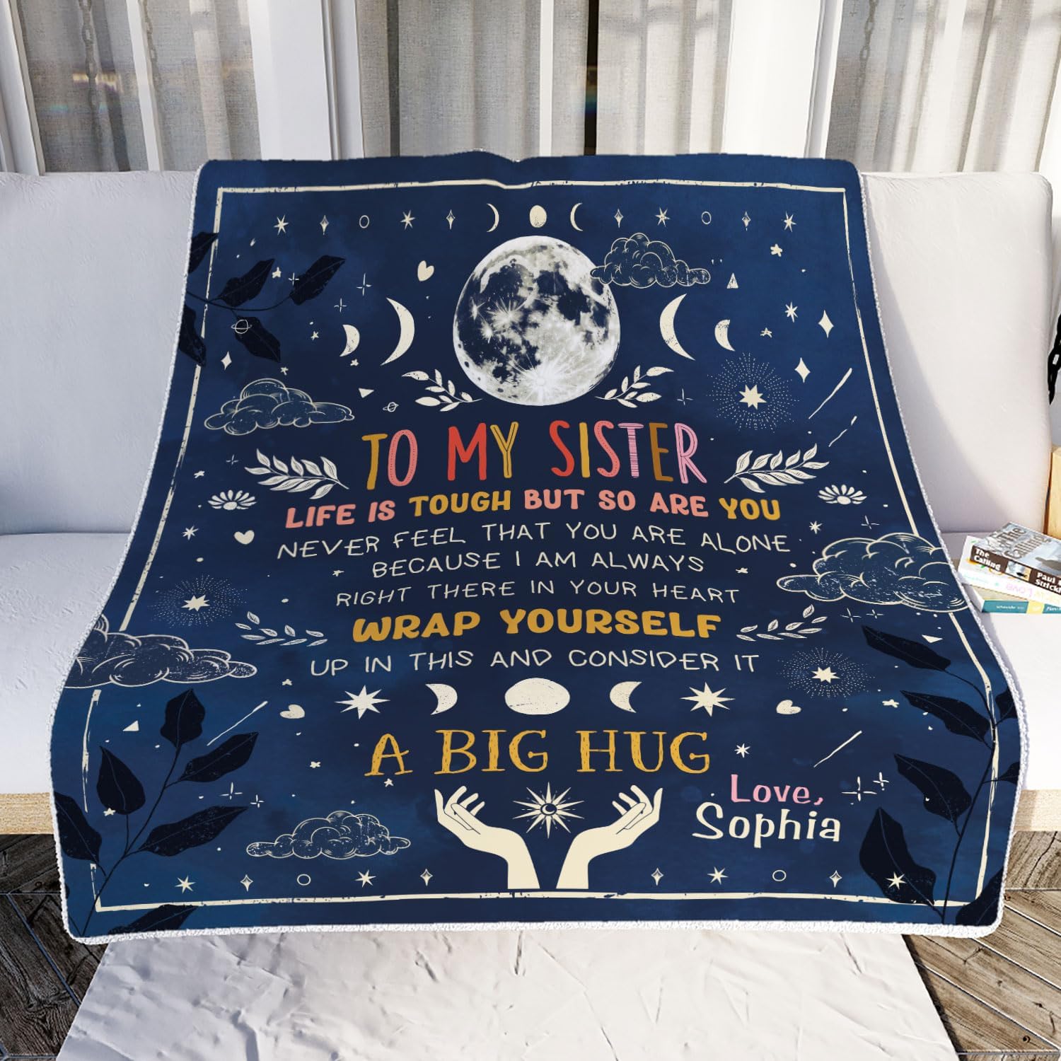 Custom Blankets For Sisters, Personalized Sister Blankets From Sister, Gifts For Sister Blanket, Sisters Gifts From Sister Blanket, To My Sister Blankets And Throws, Big Sister Blanket 4