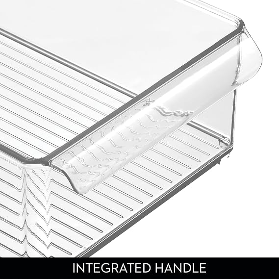 iDesign Stackable Fridge Storage Bin, Clear