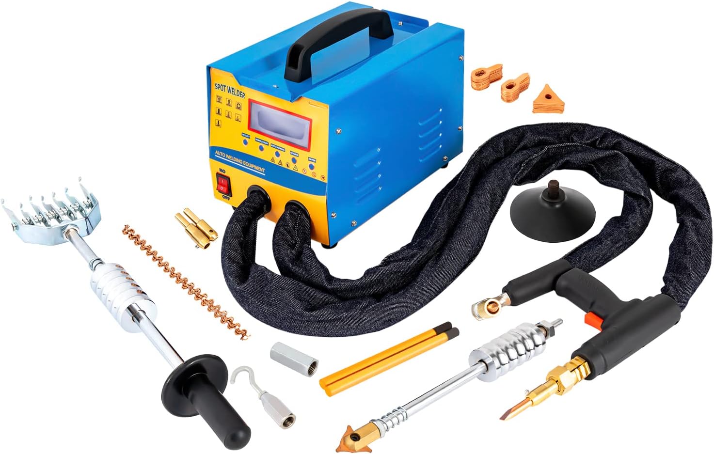 Dent Puller Machine, 3KW Spot Dent Puller, 2000A Dent Puller Welder, 7 Modes Auto Body Dent Puller Welder, Digital Panel Welding Dent Puller, 110V Spot Dent Puller for Car Body Dent Repair