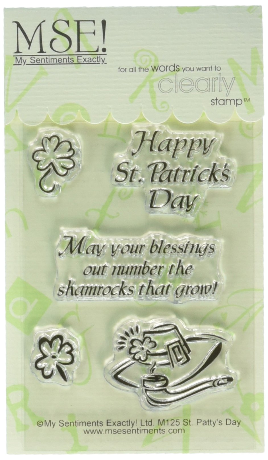 MSE My Sentiments Exactly Clear Stamps 3 x 4-inch Sheet-St. Patty's Day