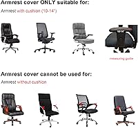 Vista 3 de WOMACO Fundas para silla de oficina, fundas elásticas para silla de computadora con fundas para reposabrazos, fundas universales para silla de jefe