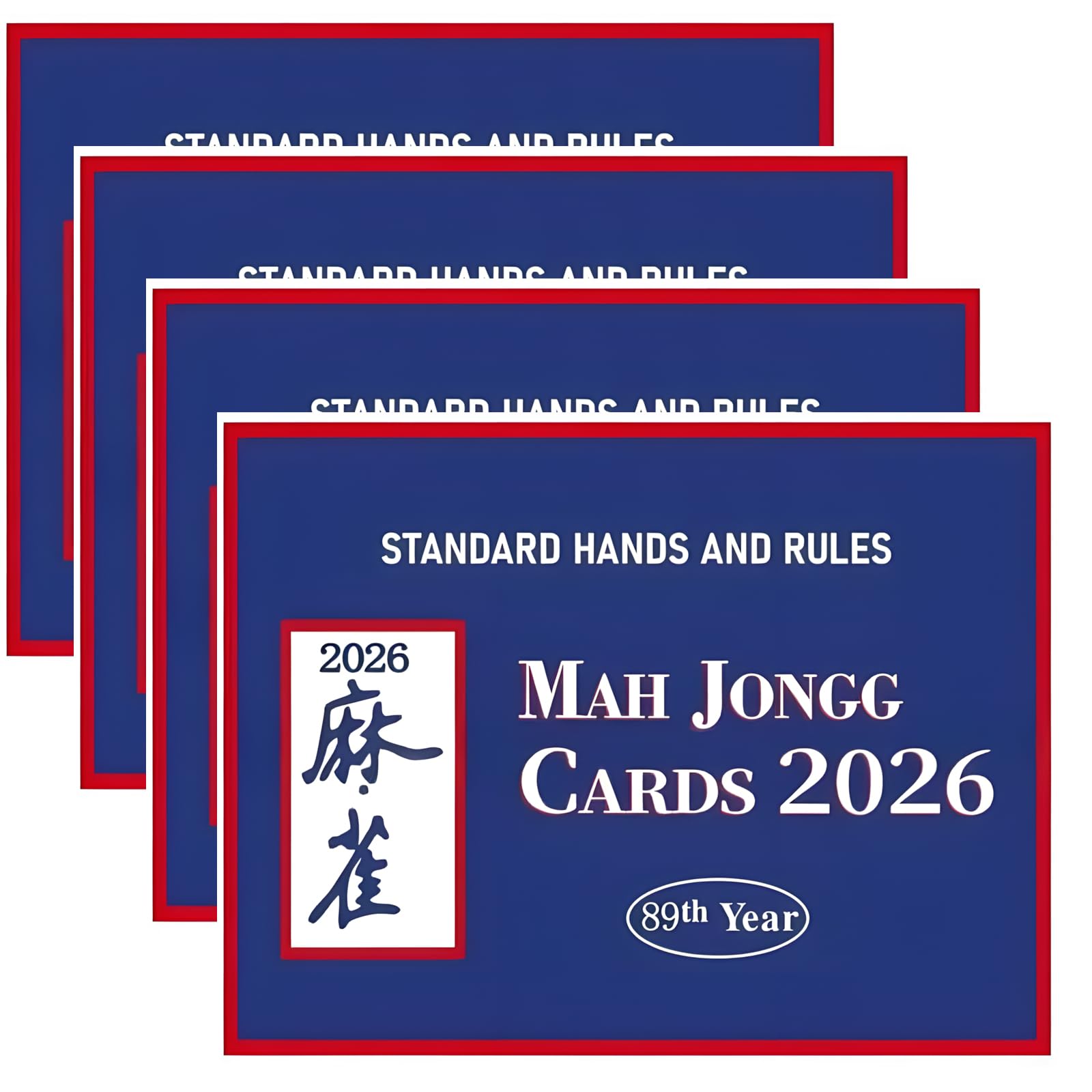 Mah Jong 2026 Cards Office Revision Large Print American Mah Jong Card, 4 PCS