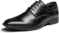 Bruno Marc Men's Vegan Leather Dress Oxfords - Comfortable Non-Slip Formal Shoes for Weddings & Business