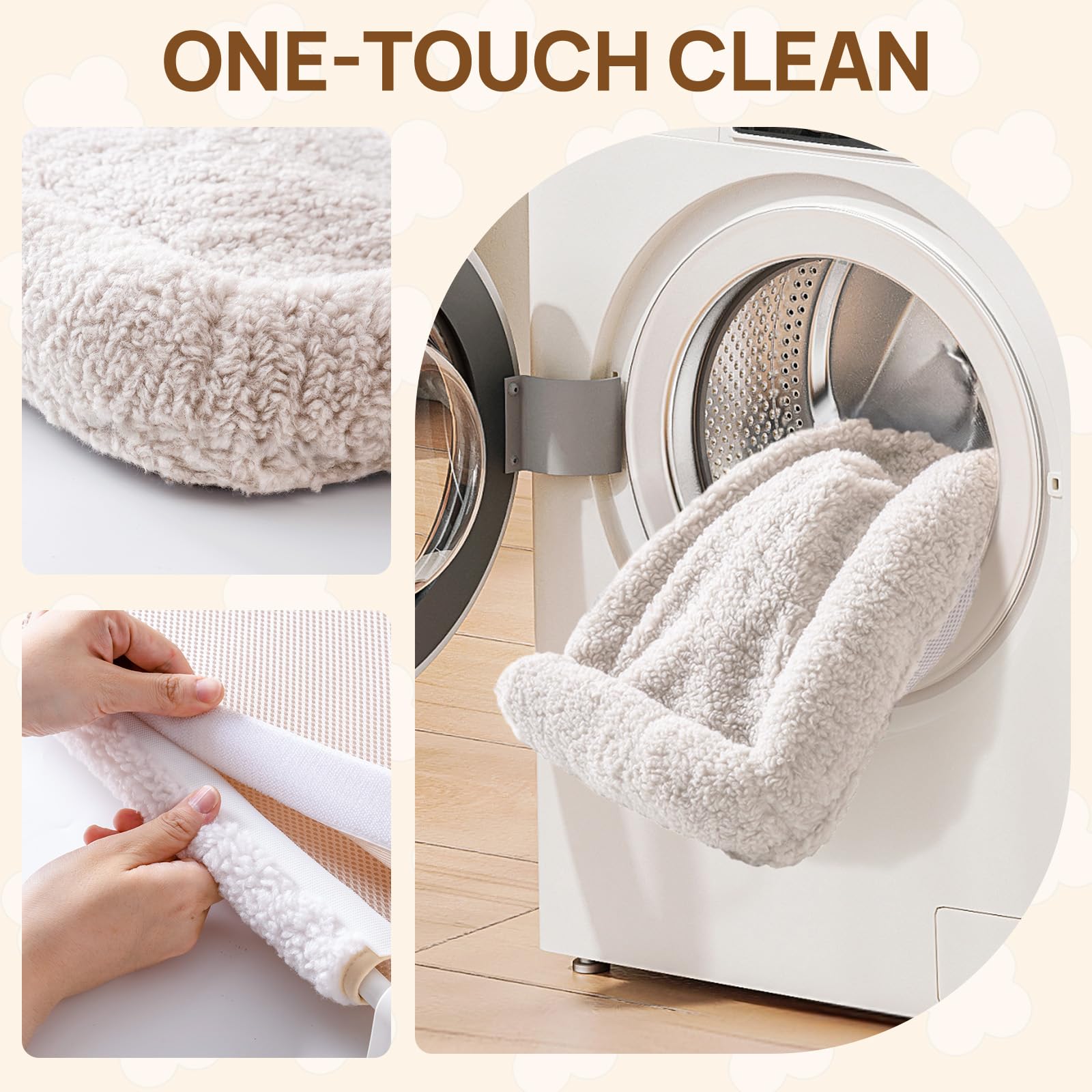 Amaca per finestra per gatti da interni, pieghevole, con tappetino reversibile, con forti ventose robuste (2 pezzi beige, M)