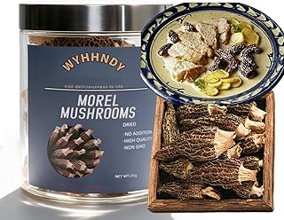 Dried morel mushrooms (25g) | Whole, short stem | Rich flavor | Canned | Easy to keep fresh. Suitable for high-end cooking | Sauce making | Risotto.羊肚菌 羊肚菌干