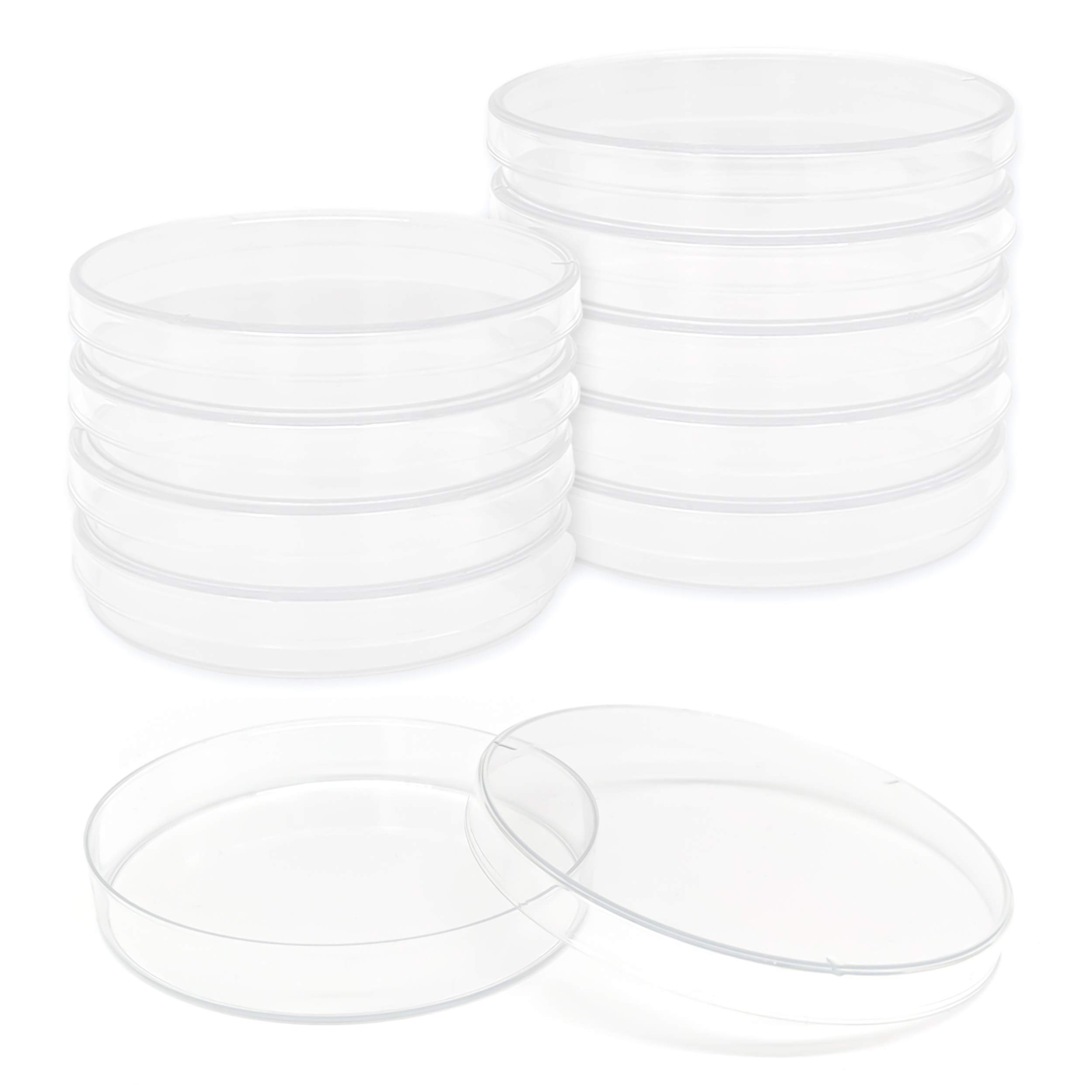 Buy 10 Packs Sterile Plastic Petri Dishes,100mmx15mm Transparent Petri