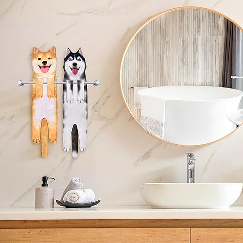Miniatura 5 de AGRIMONY Shiba Inu Dog - Divertidas toallas de mano para cocina y baño, regalos para mujeres, perros, papá, regalos para hombres, Día de la Madre,