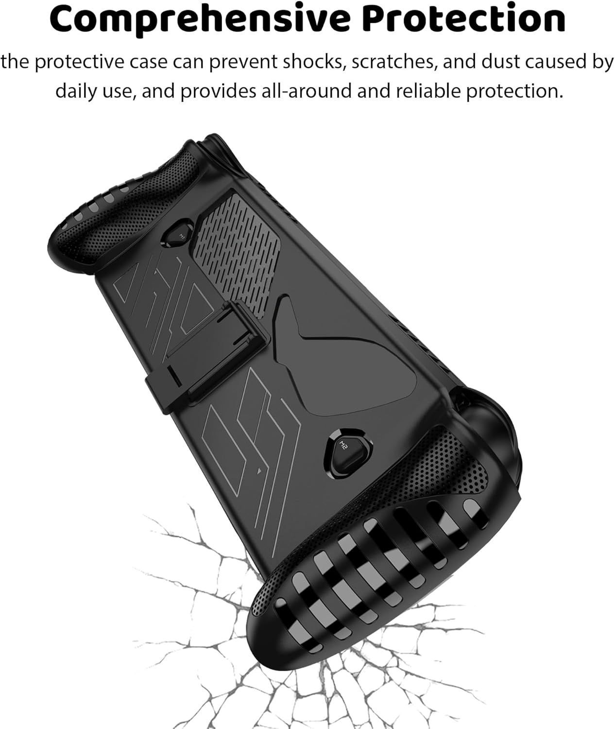 Protective Case for Rog Xbox Ally X/Rog Xbox Ally with Kickstand TPU Protector Case Cover with Stand for Rog Xbox Ally Game Handheld 2025 Accessories Shockproof Non-Slip Anti-Collision Black - Image 7