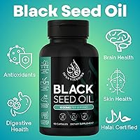 Vista 3 de Cápsulas de aceite de semilla negra natural Halal de 1000 mg prensadas en frío, veganas, cápsulas de Nigella Sativa sin OMG, píldoras sin gluten, 90