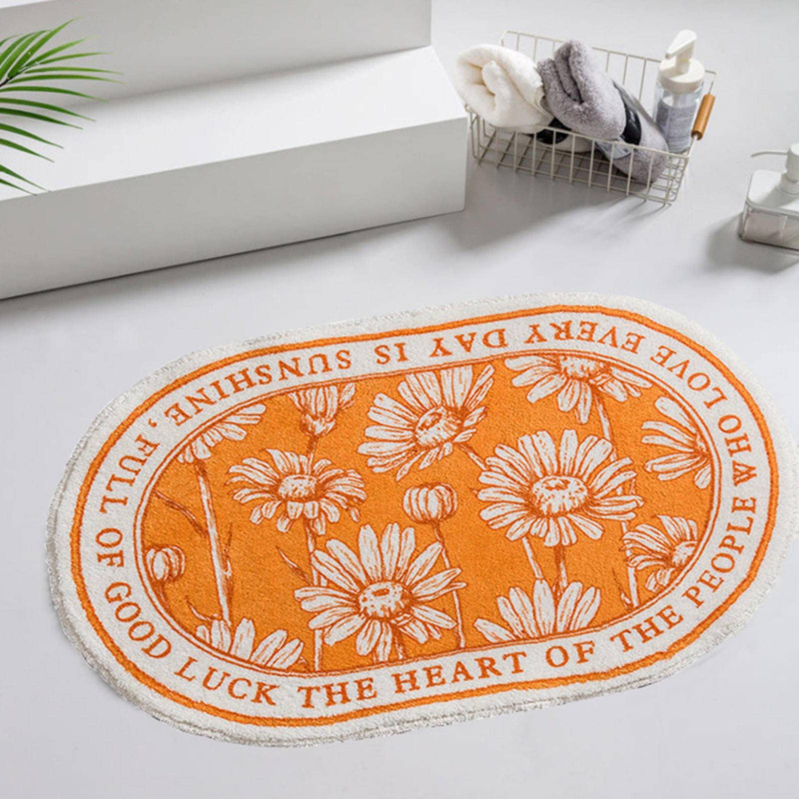 Oval bathroom mats bathroom absorbent mat cashmere mat non-slip mat door mat