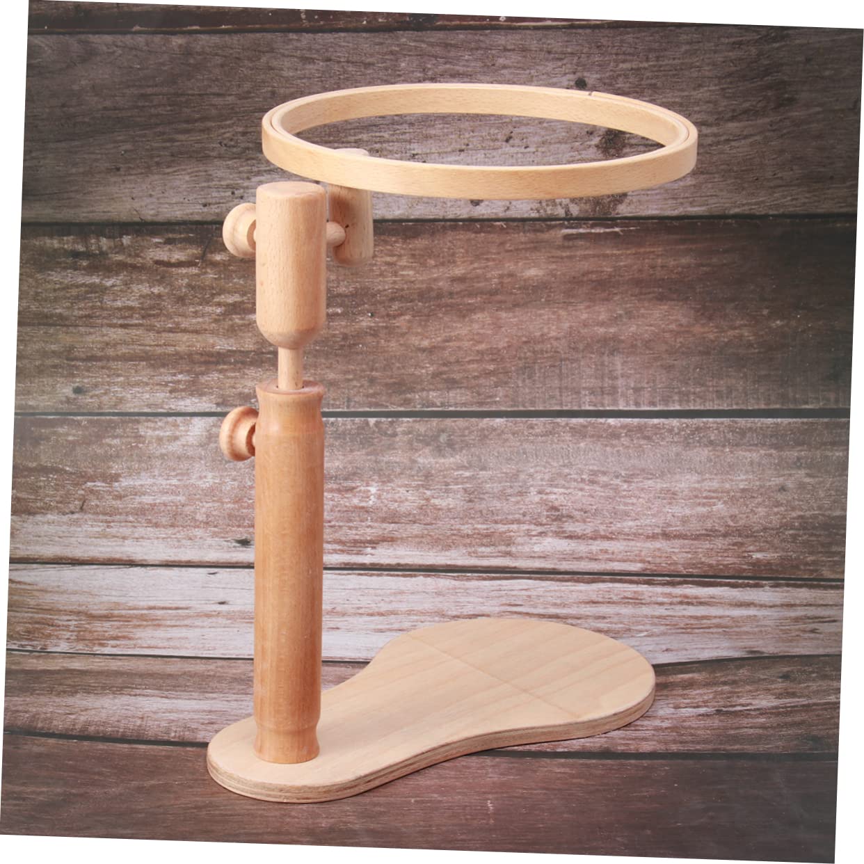 Ciieeo Kits De Bordado De Montaje Giratorio Marco De Acolchado Estante De Madera Soporte De Bastidor De Bordado Soporte De Aro De Bordado Kit De Bordado Para Principiantes Kit De