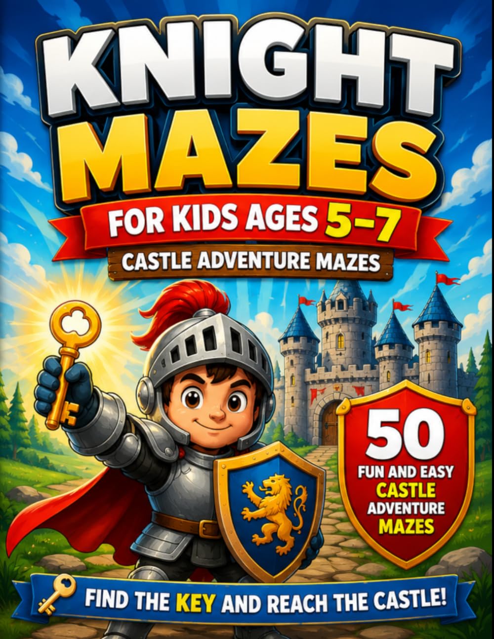 Knight Mazes for Kids Ages 5–7: Fun and Easy Castle Adventure Maze Book with Keys for Young Explorers (Knight Maze Adventure)