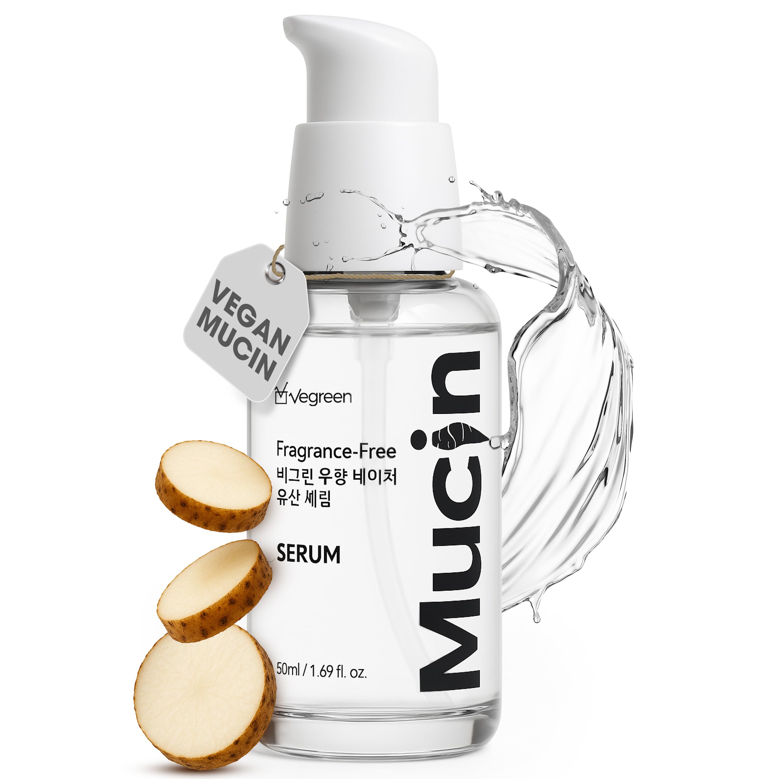VEGREEN Fragrance-free Nature Mucin Serum 50ml/vegan/skin_tone/peptide/ceramide
