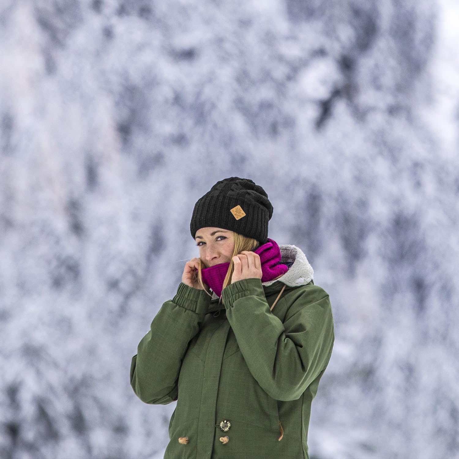 kama Strickmütze Merino A107 Damen aus Feinster Merinowolle mit Innen Tecnopile Fleece I Hergestellt in EU