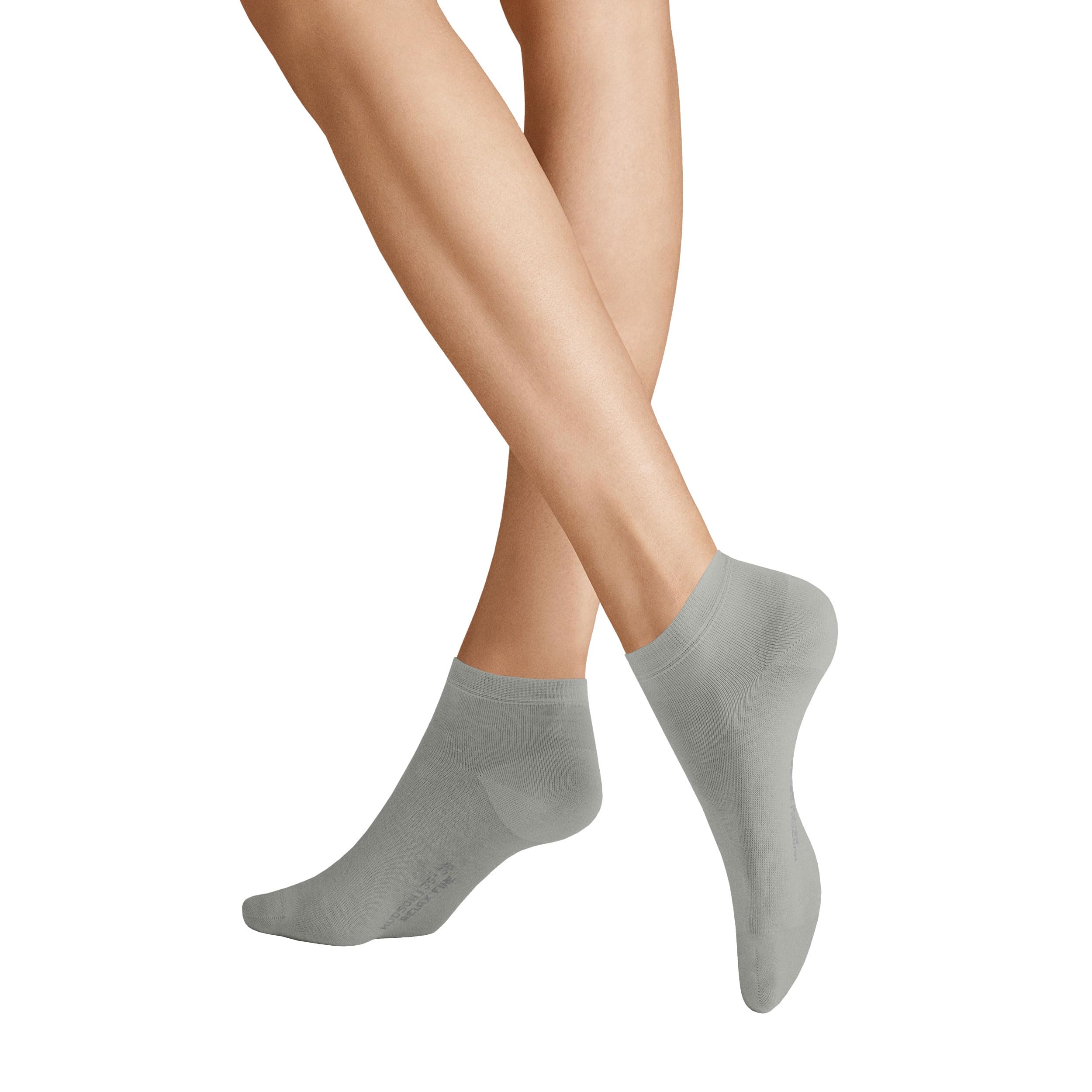 Hudson Women's Silver Unbekannt Relax Fine Ssod Knitted Trainer Socks, 39-42