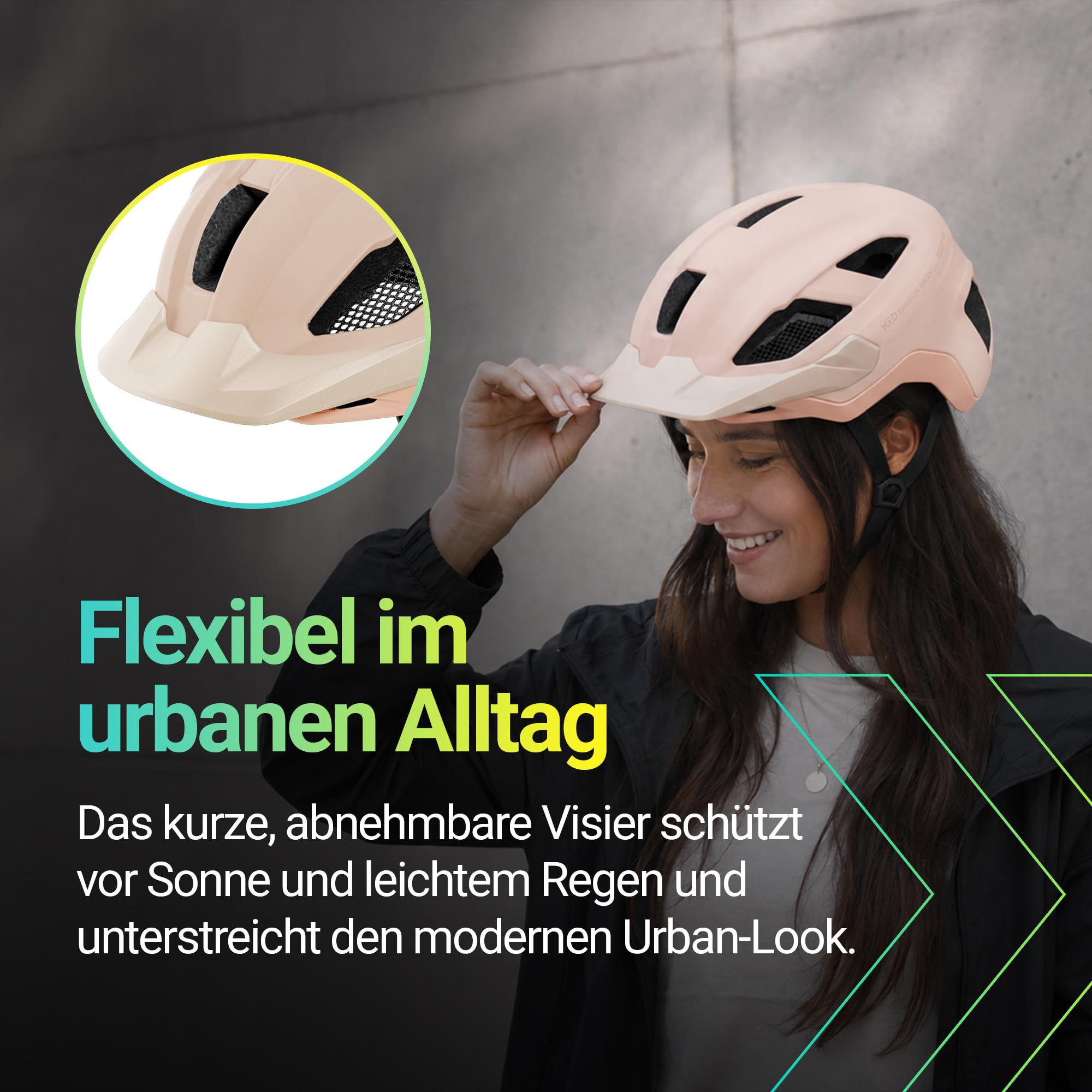 KED Embrace Urban UF-1 Unisex Fahrradhelm – Stylischer Urban Helm Mit In-Mold Technologie Für Alltag, Pendeln Und Freizeit
