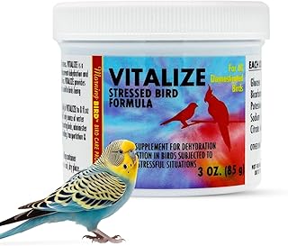 Morning Bird Vitalize for Birds 3 Oz – Stress Relief & Dehydration Supplement – Supports Hydration, Energy, Balance & Muscle Recovery – Easy Water-Soluble Supplement for All Bird Species.