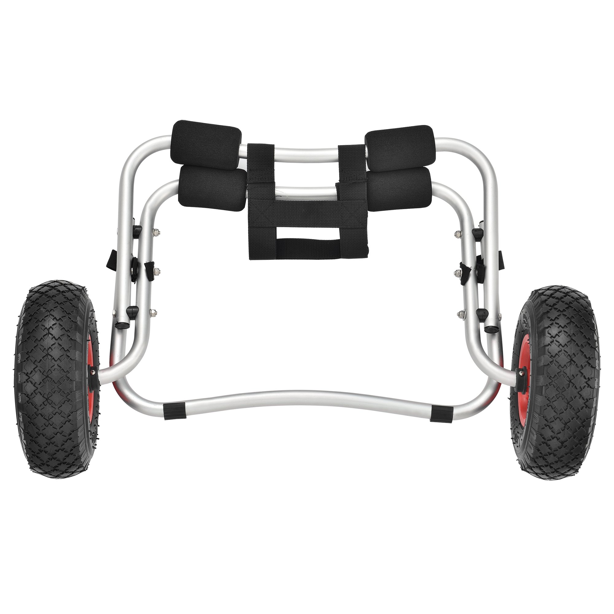 in.tec Carrello Pieghevole per Trasporto Kayak Canoa Rimorchio in Alluminio a 2 Ruote Pneumatiche Supporto e Cinghia Regolabili Carico Massimo 70 kg