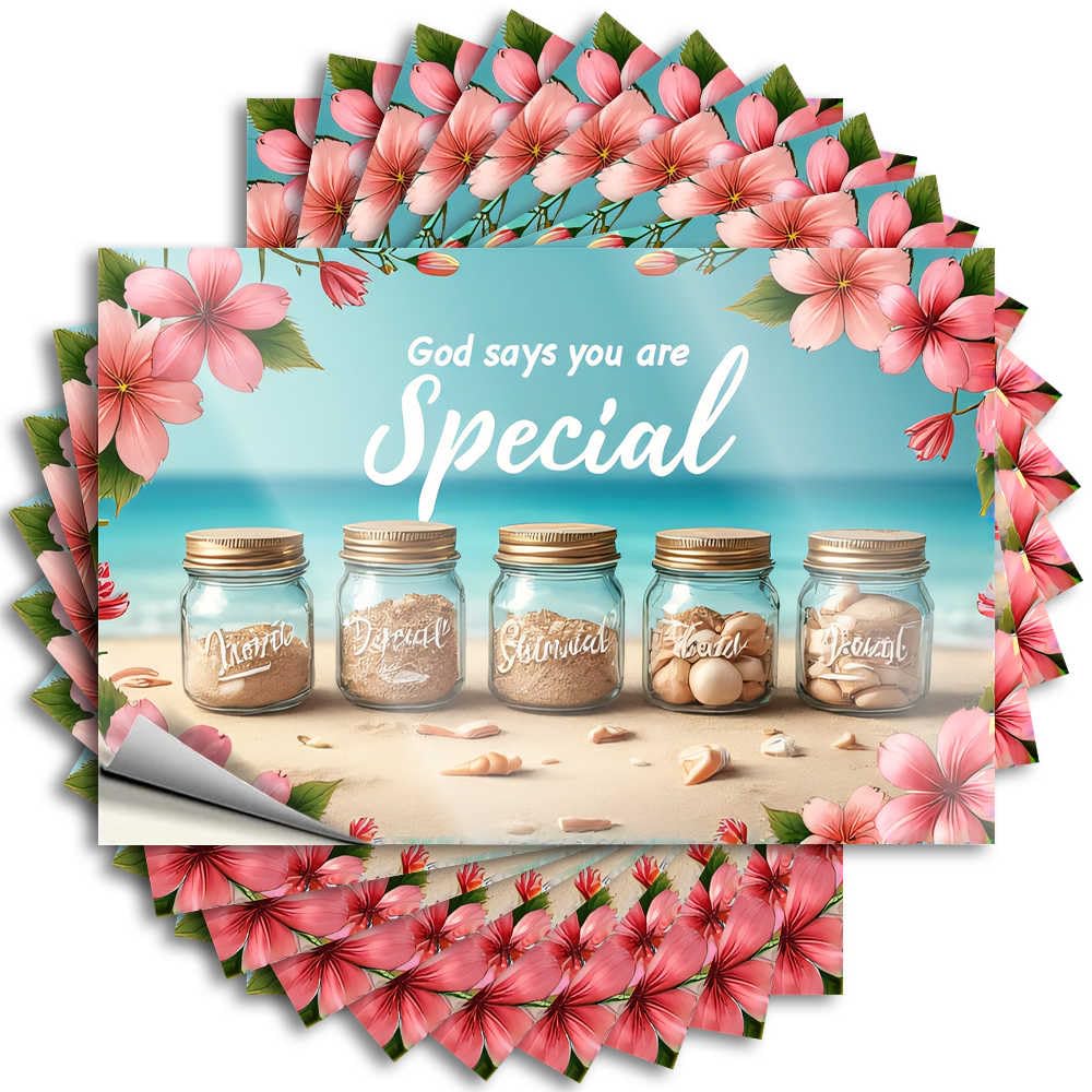Stitch Room Decor Tattoo Water | God Says You are Special: A Beach Jar Collection Funny Friends Sticker Pack(6X9CM)