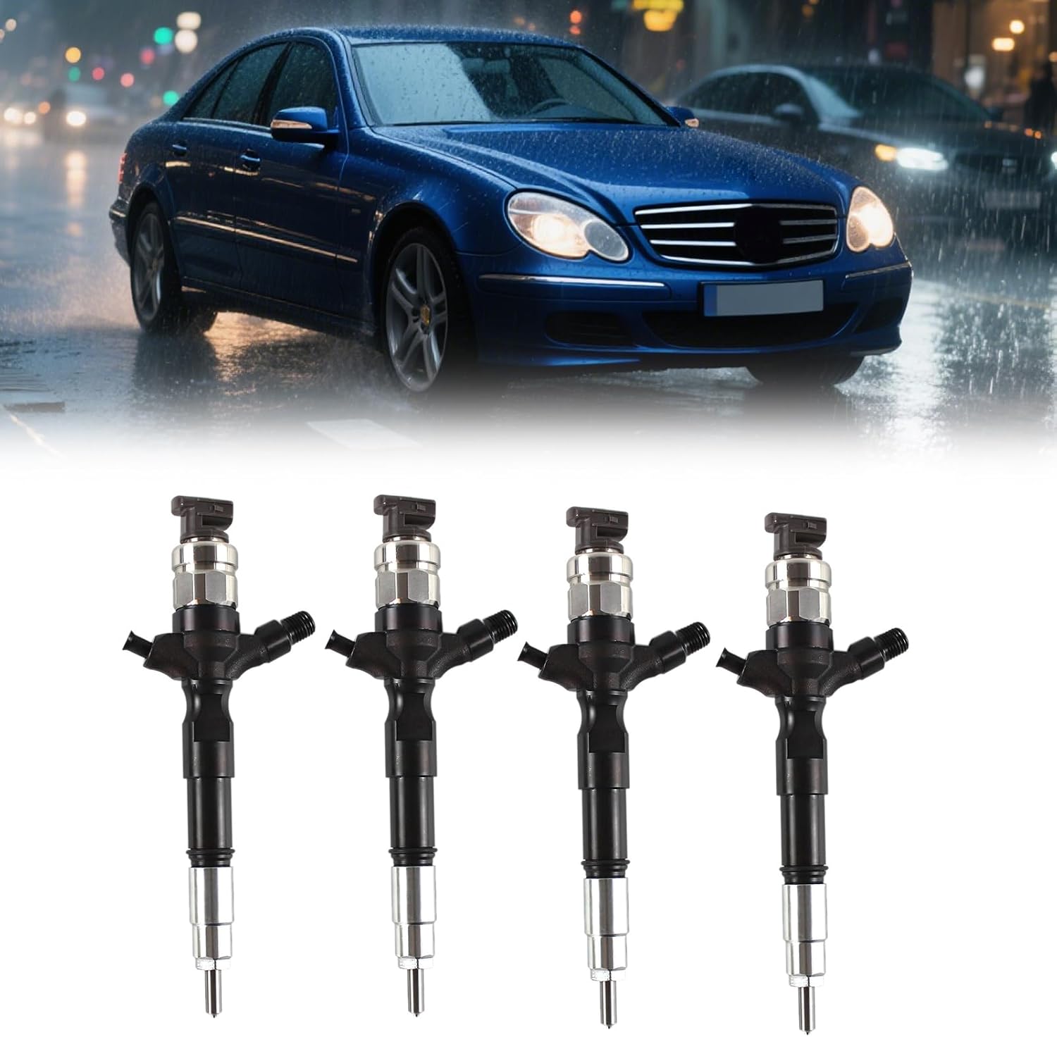 4PCS Diesel Fuel Injector 095000-7780 23670-30280 for Toyota Hilux Hiace Land Cruiser 2.5L 3.0L 1KD-FTV 2KD-FTV Euro 4 Engine Direct Fit Replacement